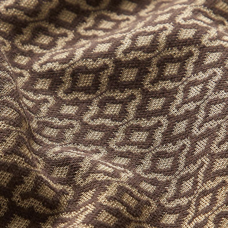 Gebreide jacquard ruiten – beige/bruin,  image number 3