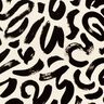 Viscosejersey abstracte penseelstreken – creme/zwart,  thumbnail number 5