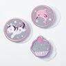 Reflecterende patches klittenband verpakking van 3 – roze/wit,  thumbnail number 2