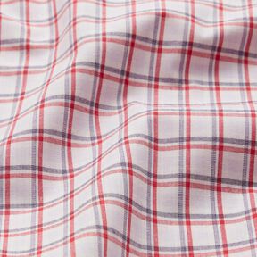 Overhemdenstof offsetruit &ndash; wit/marineblauw, 