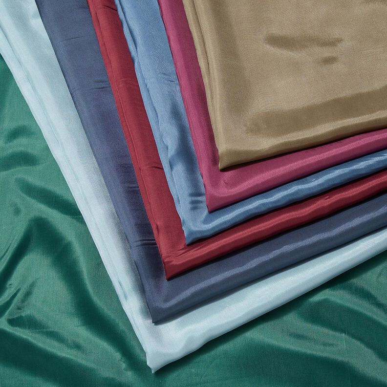 Acetaat voering Effen – babyblauw, image number 4