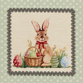 Decopaneel Gobelin lieve paashaas – lichtbeige/licht mint, 