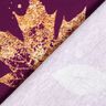 French Terry gouden herfstbladeren | Glitzerpüppi – druif/goud,  thumbnail number 4