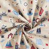 Decostof Half panama maritieme klassiekers – natuur/marineblauw,  thumbnail number 3
