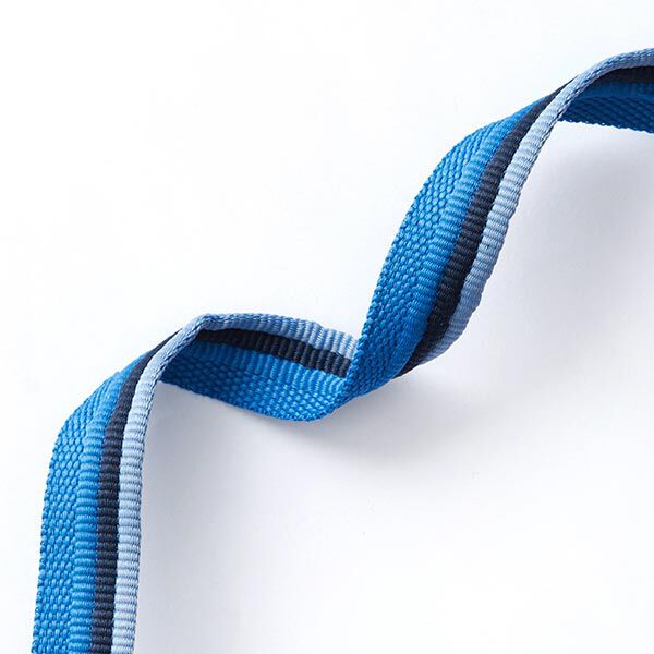 Paspelband trio [ 15 mm ] – aquablauw/duifblauw,  image number 1
