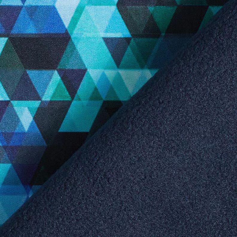 Softshell kleurrijke driehoeken Digitaal printen – nachtblauw/turkoois,  image number 5