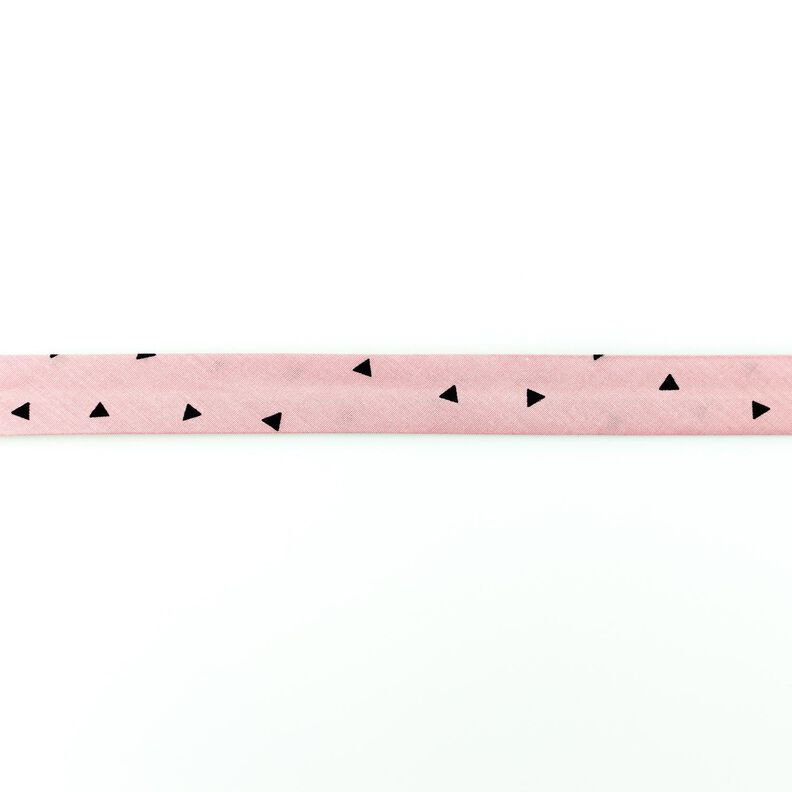 Biasband Driehoeken [20 mm] – roze/zwart,  image number 1