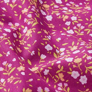 Katoenpopeline Prachtige bloemen – purper, 
