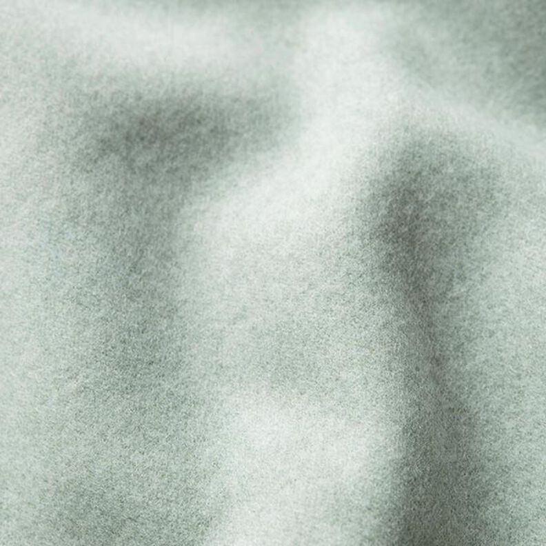 Mantelstof gerecycled polyester melange – pastelgroen,  image number 2