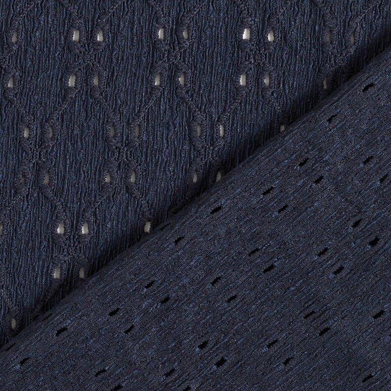 Gekreukt jersey broderie anglaise – nachtblauw,  image number 4