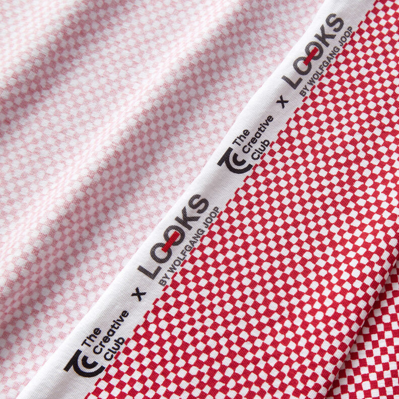 GOTS Katoenjersey Mini geruit | TCC x LOOKS by Wolfgang Joop – rood/wit,  image number 4