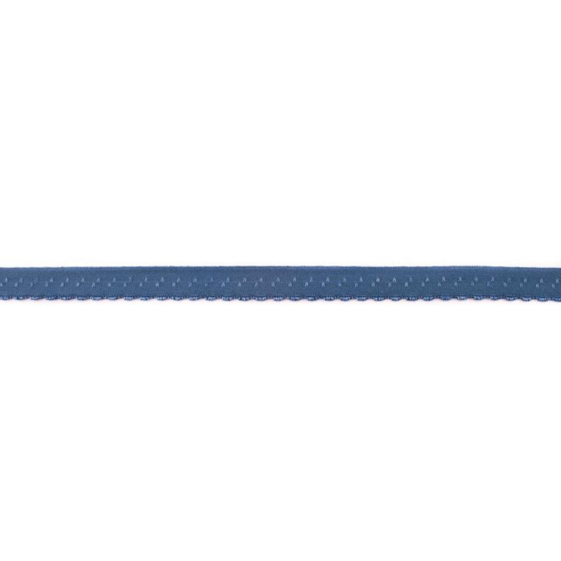 Elastische boordstrook Kant [12 mm] – jeansblauw,  image number 1