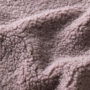 Bekledingsstof Schapenvacht look – mauvegrijs, 