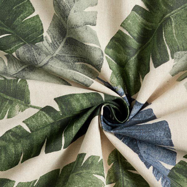 Decostof half panama Palmbladeren – donkergroen/blauw, image number 5