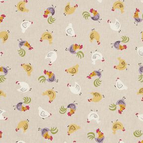 Decostof Half panama kleine kippen – natuur/wit, 