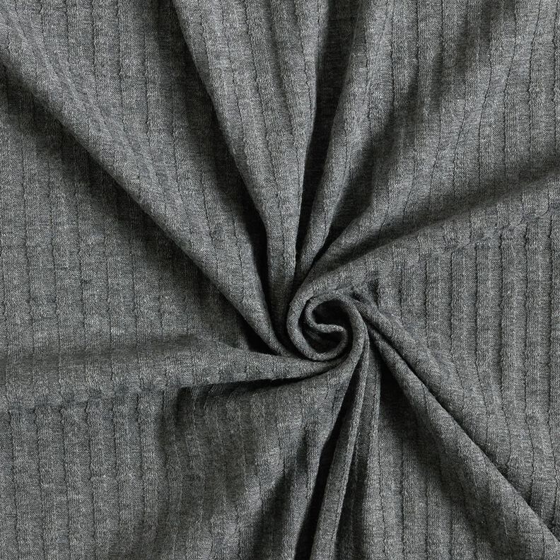 Ribjersey Enkelvoudig breipatroon – donkergrijs,  image number 3