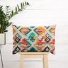 Decostof Half panama abstracte etnische print – lichtbeige/smaragdgroen,  thumbnail number 6