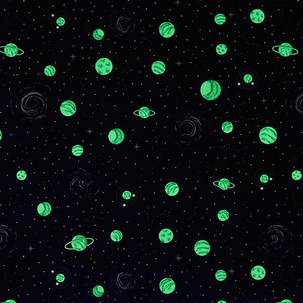 Decostof Canvas Planetarium Glow in the Dark – marineblauw,  image number 6