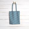 Gecoate katoen abstracte minibladeren – oceaanblauw/wit,  thumbnail number 8