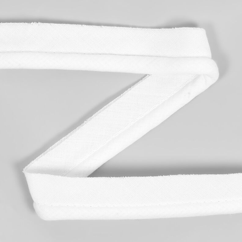 Katoenen paspelband [20 mm] - wit,  image number 1