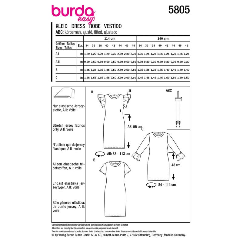 Jurk | Burda 5805 | 34-48,  image number 12
