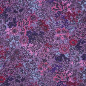 Katoenpopeline Wilde bloemen | Poppy Fabrics – lavendel, 