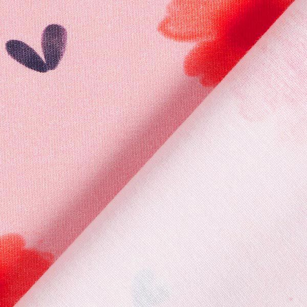 GOTS Katoenjersey Aquarel bloemen | Tula – roze, image number 4