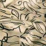 Schetsen van bloemen van rekbaar velours – zand/zwart,  thumbnail number 2