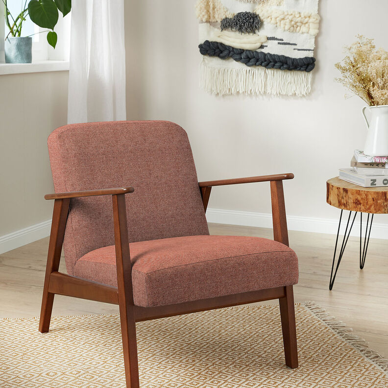 Bekledingsstof Chenille Mix – terracotta/zilvergrijs,  image number 6