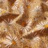 Decostof Half panama Grote bloemen – donkerbeige/currygeel,  thumbnail number 2