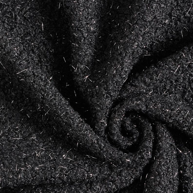 Tricot bouclé Glitterdraden – zwart, image number 3