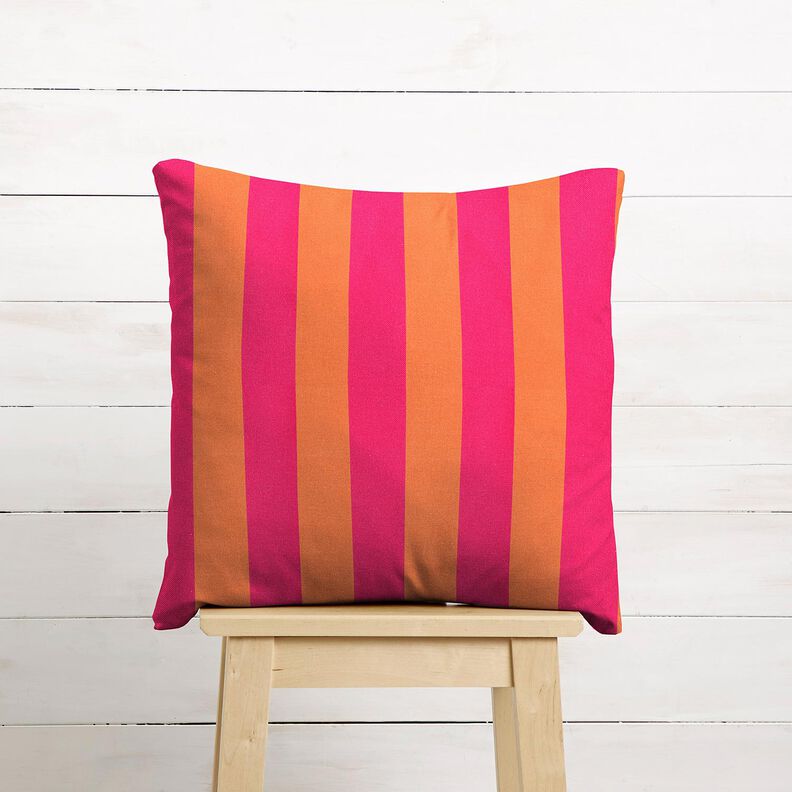 Decostof Half panama Blokstrepen – intens roze/oranje,  image number 10