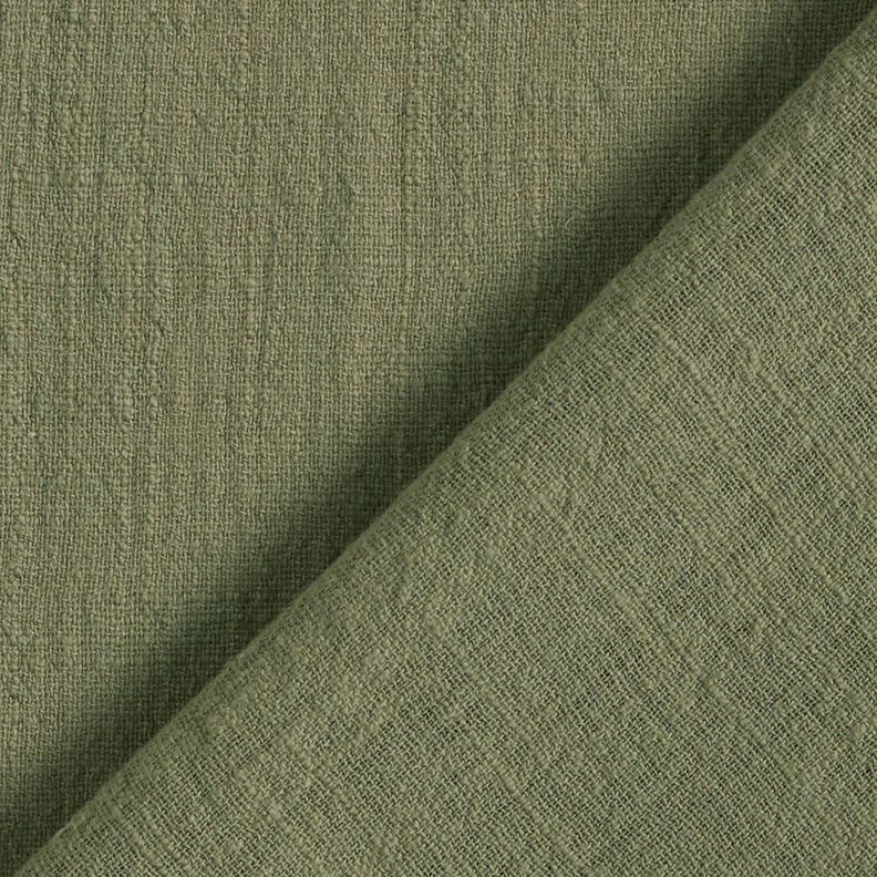Katoenen stof linnenlook – olijf,  image number 3