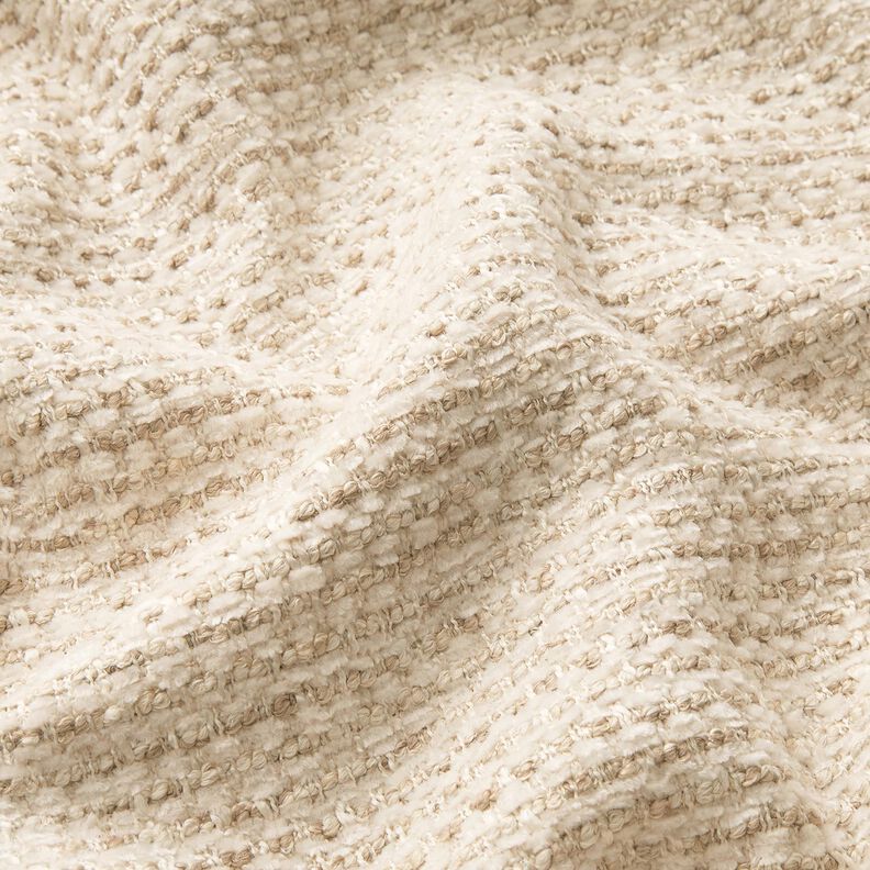 Bekledingsstof kleurrijke bouclé-look – lichtbeige/cashew,  image number 2