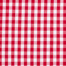 Katoenen stof Vichy ruit 1 cm – rood/wit,  thumbnail number 1
