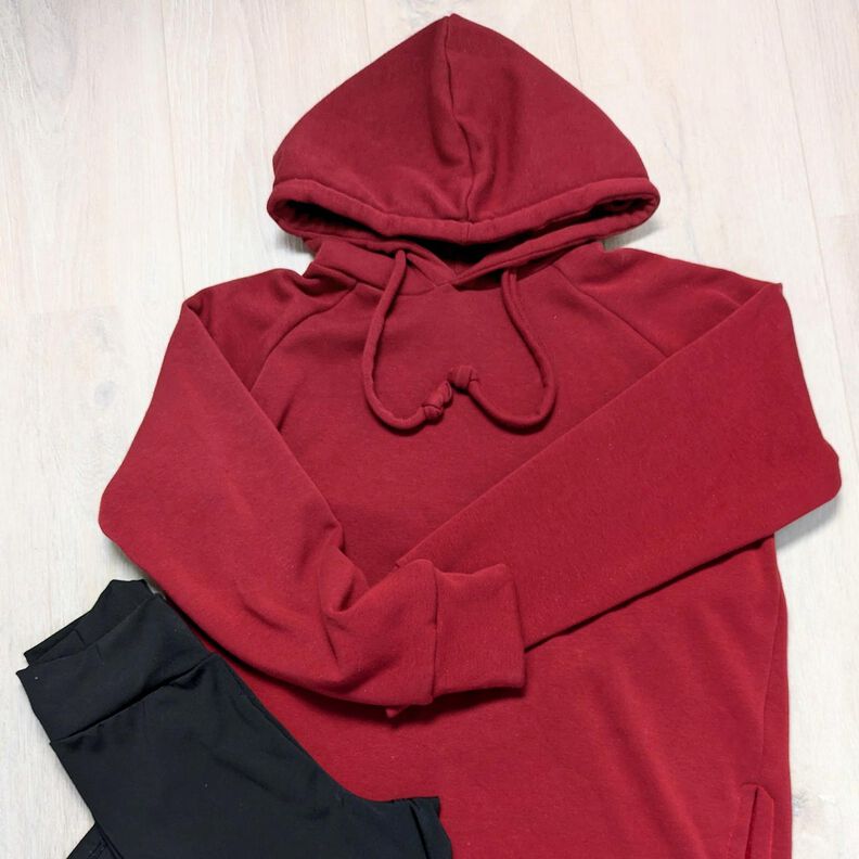 Alpenfleece Knuffelsweat Effen – karmijnrood,  image number 12