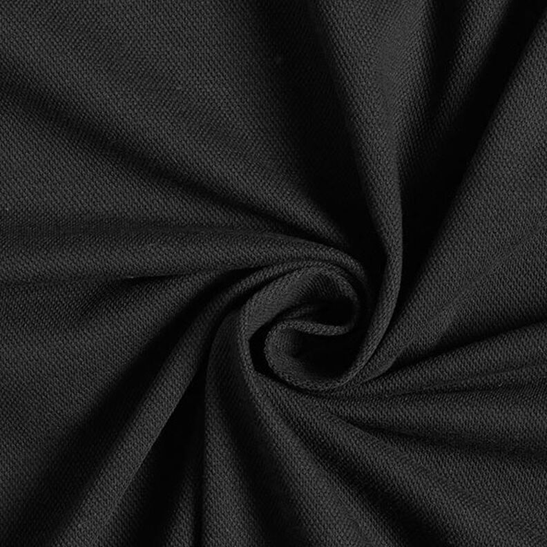 Katoenjersey Piqué fijn – zwart,  image number 1