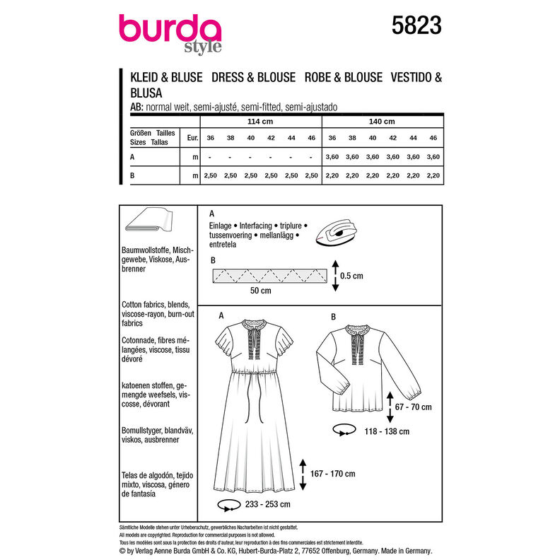 Jurk / Blouse | Burda 5823 | 36-46,  image number 9