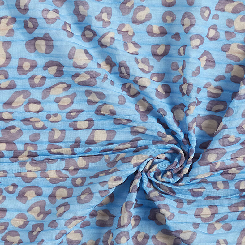 Plissé luipaardpatroon – lichtblauw,  image number 3