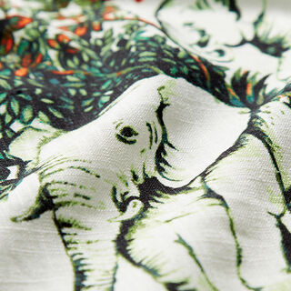 Viscose-linnen-mix jungle – wit, 