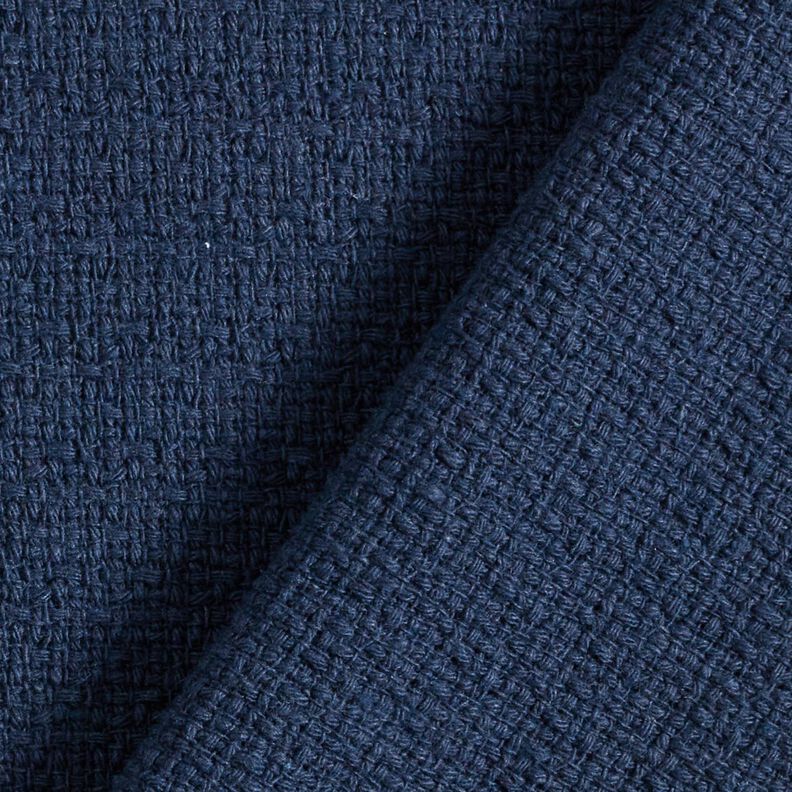 Grof geweven kostuumstof – marineblauw,  image number 3