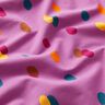 French Terry sommersweat kleurrijke vlekken – pastelviolet/oranje,  thumbnail number 2