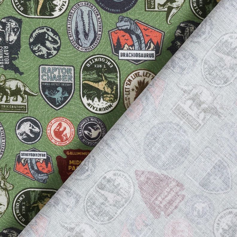 Katoenpopeline Jurassic Park-patches Licentiestof | Universal Studios – pijn,  image number 4