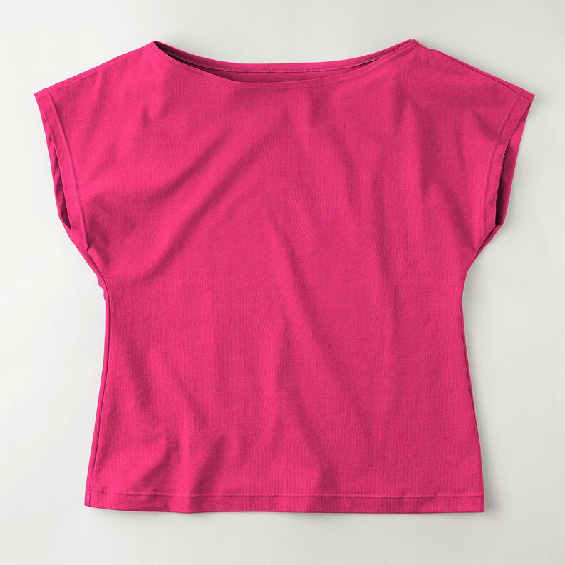 Katoenjersey medium effen – intens roze,  image number 6