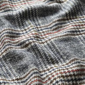 Jasstof katoenmix Glencheck – wit/nachtblauw, 