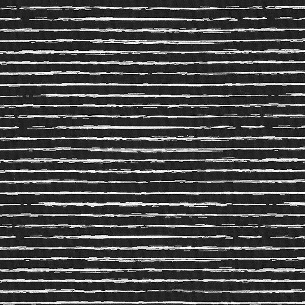 Katoenjersey Skribbel-strepen – zwart,  image number 1