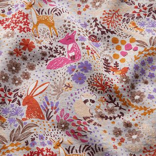 Alpenfleece Dieren in de bloemenweide Mix – zilvergrijs, 