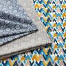 Katoenen stof Cretonne Etnische print – stralend blauw/mosterd,  thumbnail number 5