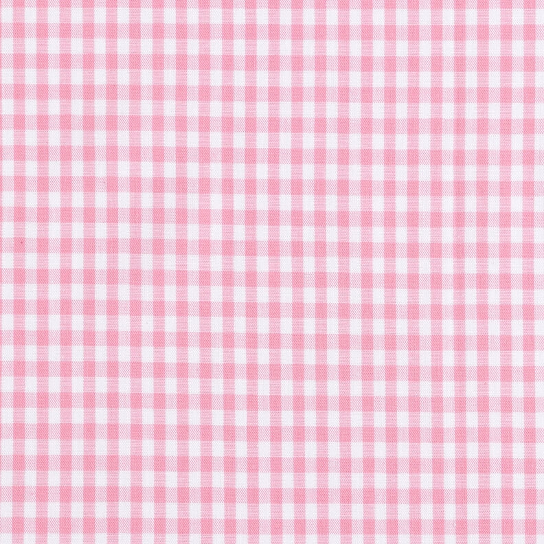 Katoenen stof Vichy ruit 0,5 cm – roze/wit,  image number 1