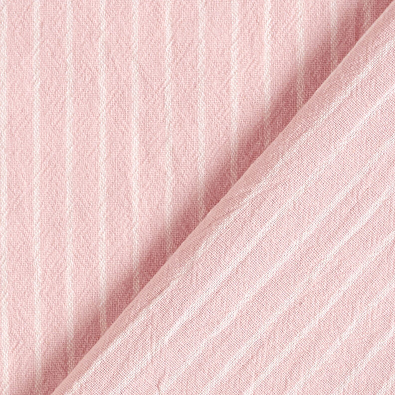 Blousestof Katoenmix Brede strepen – roze/ecru,  image number 4